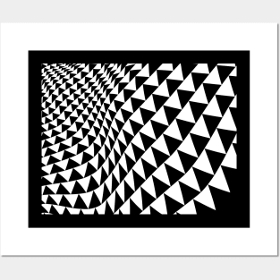 triangles opart square Posters and Art